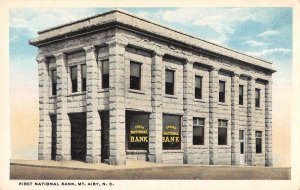 Mt Airy North Carolina First National Bank Vintage Postcard AA26731