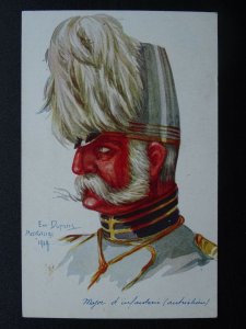 WW1 Military Portraits LEURS CABOCHES by Emile Dupuis c1915 Postcard No.28