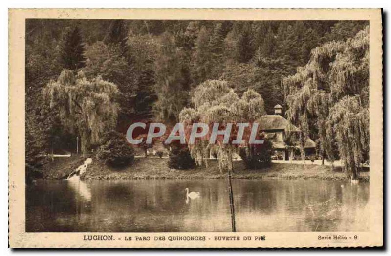 Old Postcard Luchon The Park Quinconges