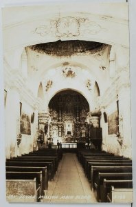 Tucson Arizona San Xavier Mission Main Alter Founded 1692 RPPC Postcard O12