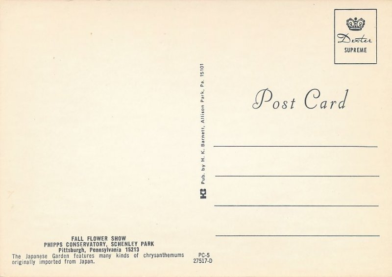 Fall Flower Show Phipps Conservatory Schenley Park - Pittsburgh PA Pennsylvania