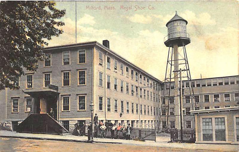 Milford MA Regal Shoe Company Employees Postcard