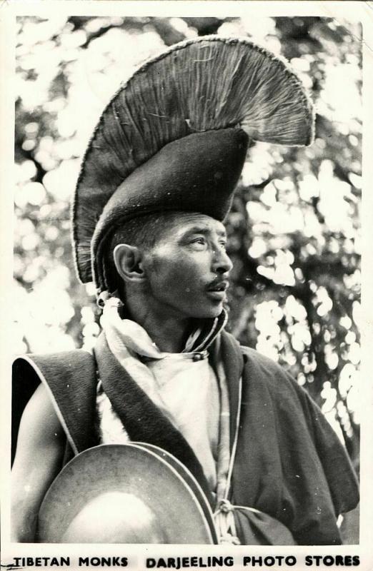 tibet thibet, Tibetan Monk (1965) Darjeeling Photo Stores RPPC