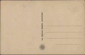 Legless Handicapped Disabled Men in Wagon Raining Umbrella c1915 Postcard