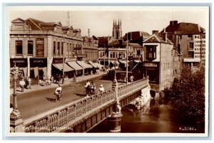 Taunton Somerset England Postcard The Bridge c1940's Vintage RPPC Photo