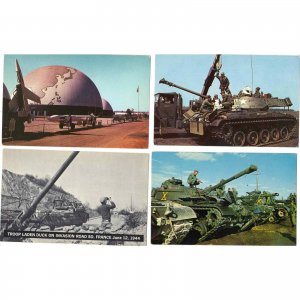 Lot of 4 Vintage Postcards - Military Related - Lot 632