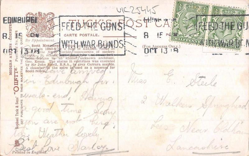 uk25445 scott monument  edinburgh scotland uk