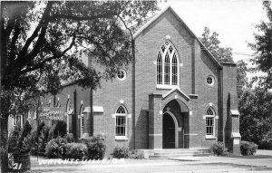 Whitesville Georgia 1st Christian Church #21 1940s RPPC Photo Postcard 21-11838