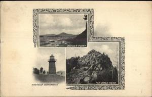 Maxfield Lighthouse Owls Head Brook's Point c1910 Postcard