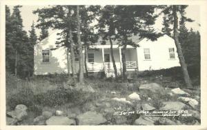 Juniper 1940s Newagen Inn Estate Maine Postcard RPPC 13391