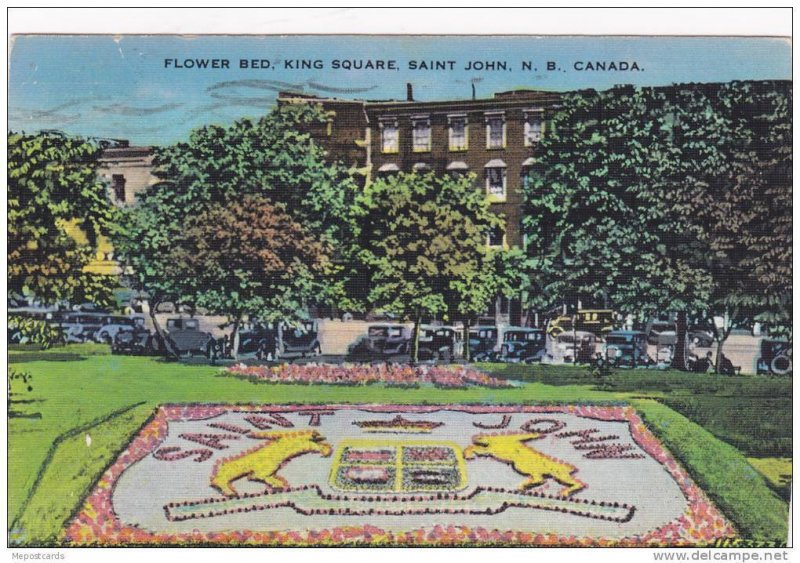 Flower Bed, King Square, Saint John, New Brunswick, Canada, PU-1937