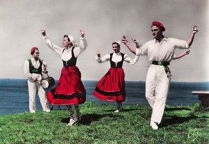 France La Fandango 1960s French Biarritz Fashion Dance Old Folk Costume Postcard