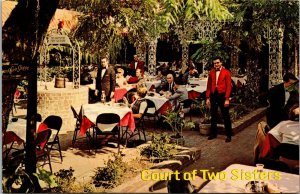 Vtg New Orleans Louisiana LA Court of Two Sisters Restaurant 1960s Postcard