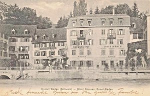 Kurort Baden Switzerland~Hotel Sternen-Bad Gasthof-Zum Sternen~1904 Postcard