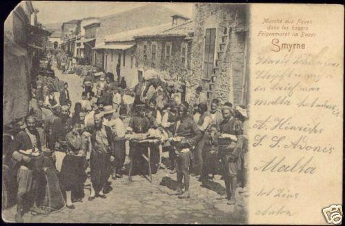 turkey, SMYRNE, Native Fig Market in Bazar (ca. 1899)