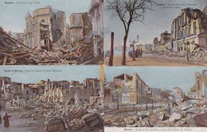 Messina Via Garibaldi Palazzo 4x Antique Italy Earthquake Disaster Postcard s