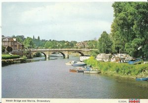 Shropshire Postcard - Welsh Bridge and Marina, Shrewsbury   AB656