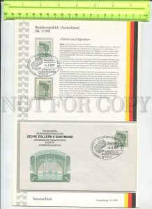 434417 Germany Neumunster 1991 year philatelic page w/ cover & stamps