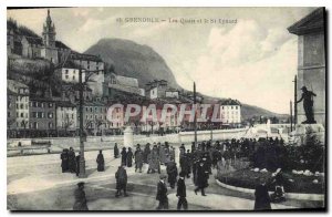 Old Postcard Grenoble Quays and St Eynard
