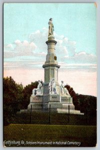 Civil War  Gettysburg  Soldiers Monument  Pennsylvania Postcard  c1915