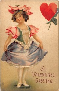 G67/ Valentine's Day Love Holiday Postcard c1910 Beautiful Girl 15