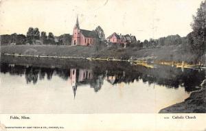 Fulda Minnesota Catholic Church Coast Scene Antique Postcard K19911