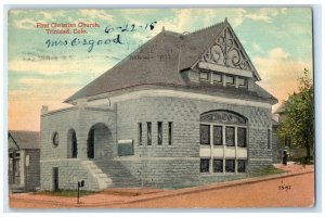 1915 Exterior View First Presbyterian Church Trinidad Colorado Vintage Postcard