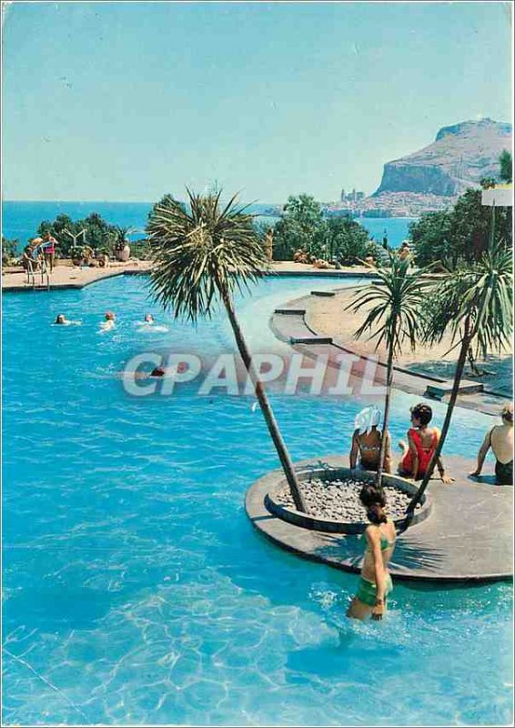 Postcard Modern Cefalu Club Mediterranee La Piscina