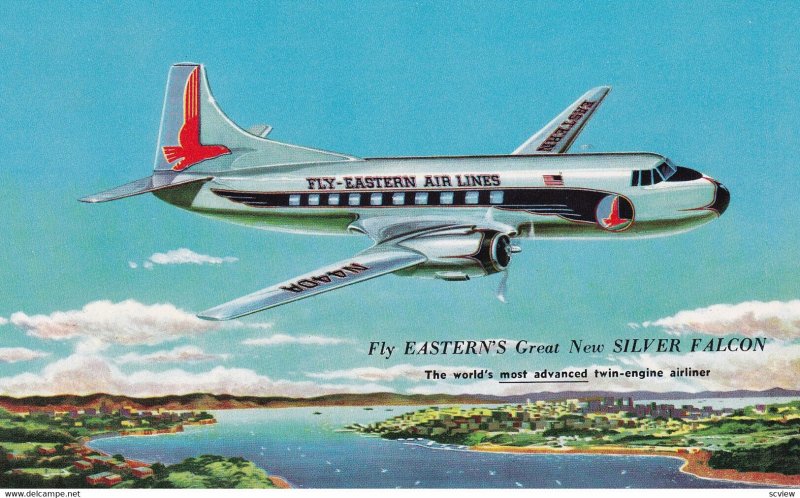 1950-1960s; Fly-Eastern Air LInes, SILVER FALCON Twin-Engine Airliner