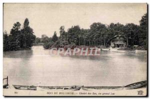 Old Postcard Bois De Boulogne at Chalet des Iles great Lake
