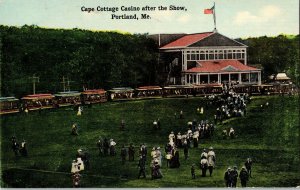 Cape Cottage Casino Portland Me Maine Divided Back Vintage Postcard UNP Unused 