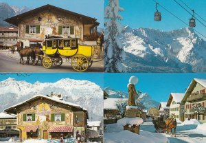 Garmisch Partenkirchen German Ski Resort 4x Transport Postcard s