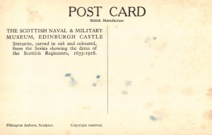 Edinburgh Castle Museum Statue Uniform of Scottish Regiments postcard