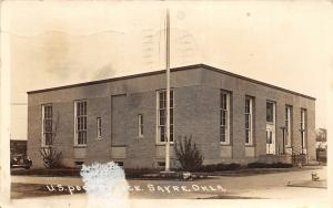 F22/ Sayre Oklahoma RPPC Postcard 1941 U.S. Post Office Building
