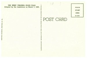 West Virginia State Flag Curteichcolor Postcard