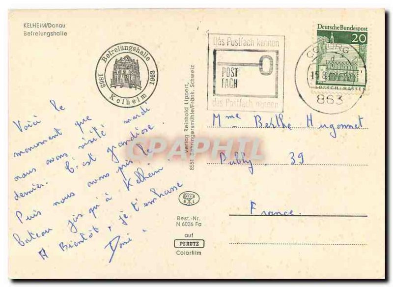 Modern Postcard Kelheim Donau