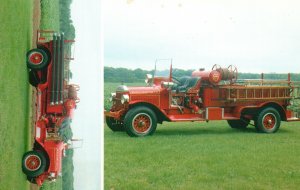 Postcard 1922 Mack Model Ab Chain Drive Pumper Fire Engine With 350 Gal. Per Min