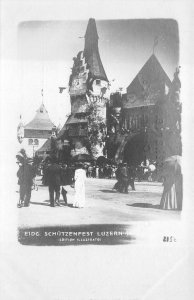 RPPC EIDG. SCHUTZENFEST LUCERNE SWITZERLAND GUN SHOOTING FESTIVAL PHOTO POSTCARD