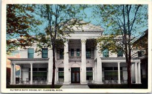 1920s Olympia Bath House Mt. Clemens Michigan Postcard