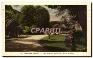 Old Postcard Epernay A Allee Du Jardin L & # 39Hotel Town