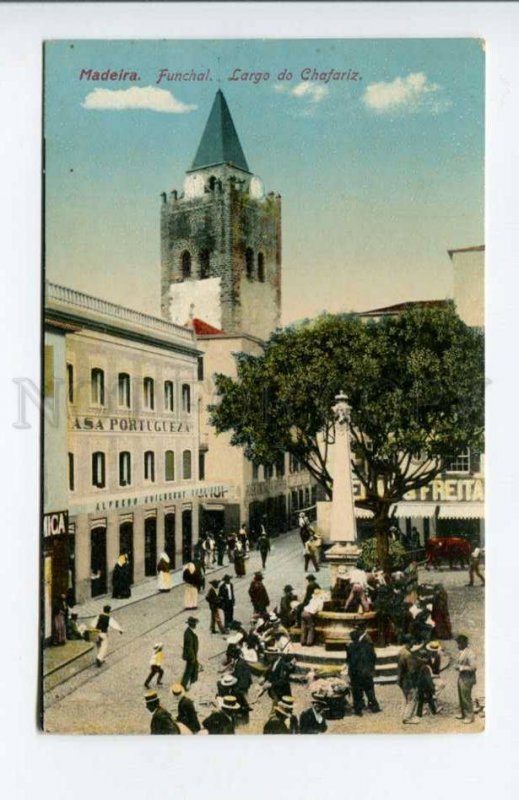 424429 PORTUGAL MADEIRA Funchall Largo do Chafariz Fountain Square OLD postcard