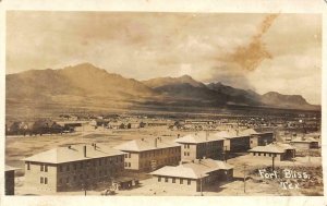 RPPC FORT BLISS Texas Army Military Real Photo c1910s Vintage Postcard