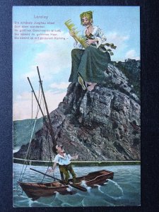 Germany LORELEY The Melancholy Siren River Rhine c1907 Postcard by Dr Trenkler