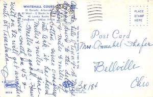 El Dorado Arkansas 1965 Postcard Whitehall Court Motel 