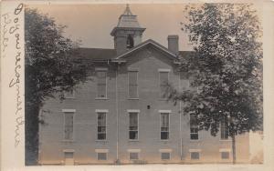 E10/ Shiloh Richland County Ohio Real Photo RPPC Postcard 1907 School Building