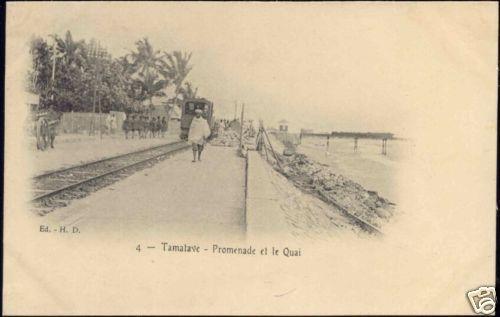 madagascar, TAMATAVE, Promenade et le Quai (ca. 1899)