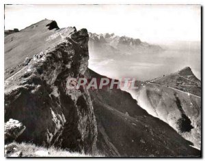 Modern Postcard Rochers de Naye and Lake Leman