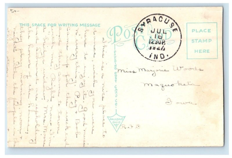 c1920's Waco Dancing Pavilions Wawasee Lake Syracuse Indiana IN Vintage Postcard 