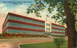 ELKART IN MILES LABORATORIES HOME OF ALKA SELTZER POSTCARD c1946