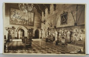 Warwick Castle The Great Hall RPPC Postcard K16